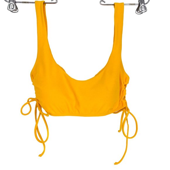 HOLLISTER Swim Be the Sunshine Side Tie Lined Swim Top - Picture 8 of 16